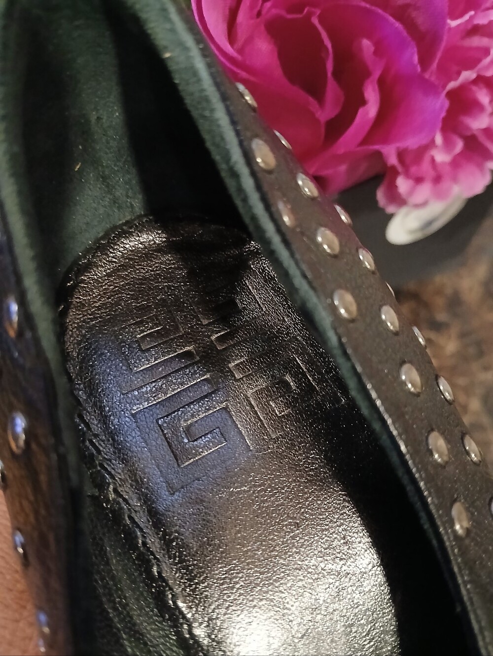 Givenchy Black Studded Peep-Toe Stiletto Heels - Picture 9 of 10